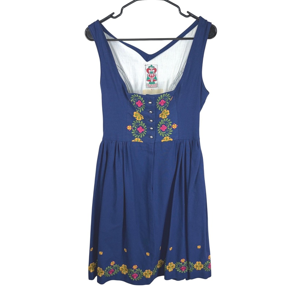 Vintage Heller Salzburger Trachten Dirndl Dress Embroidered EUR 42 US 10